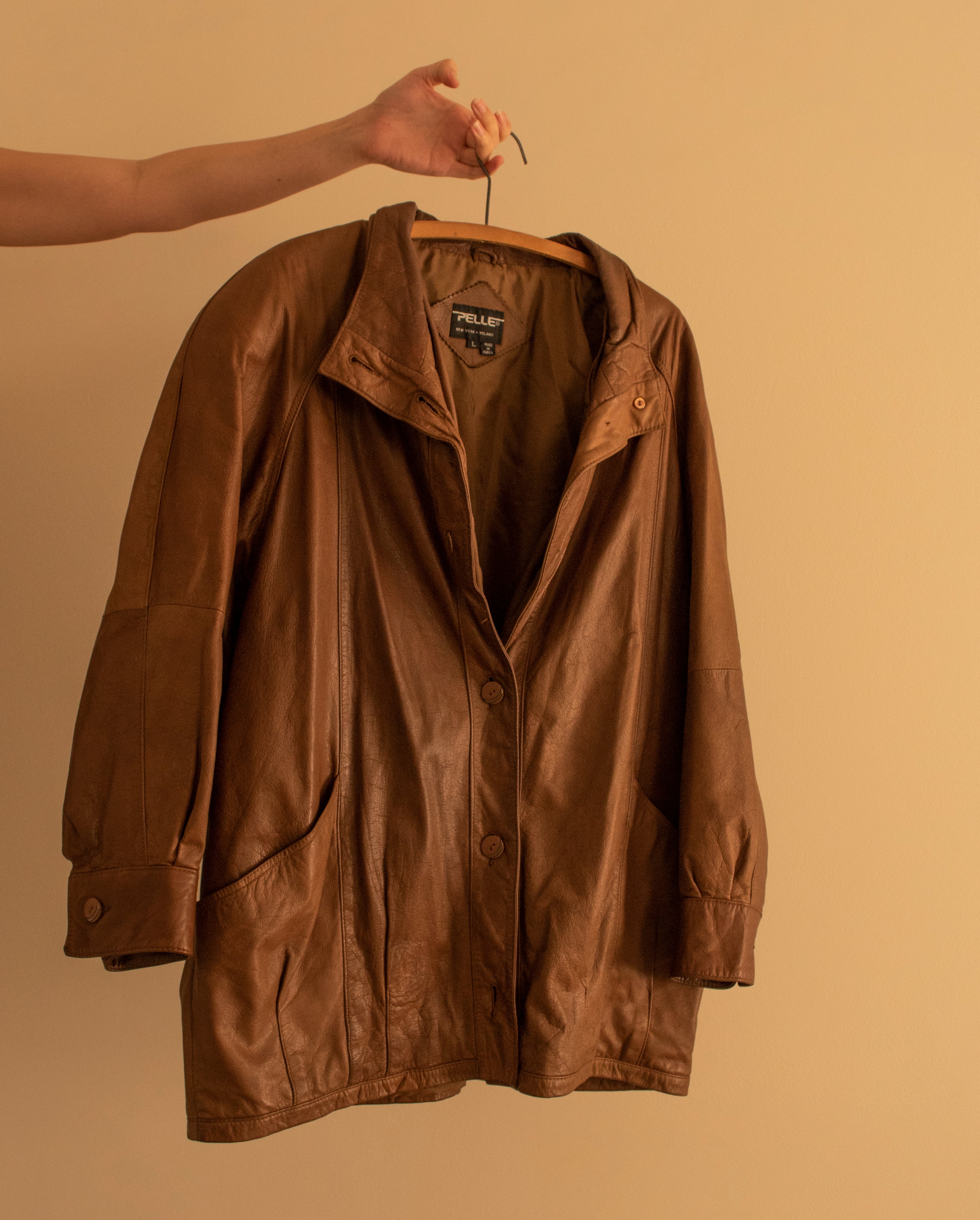 Light Brown Leather Jacket | 1970s