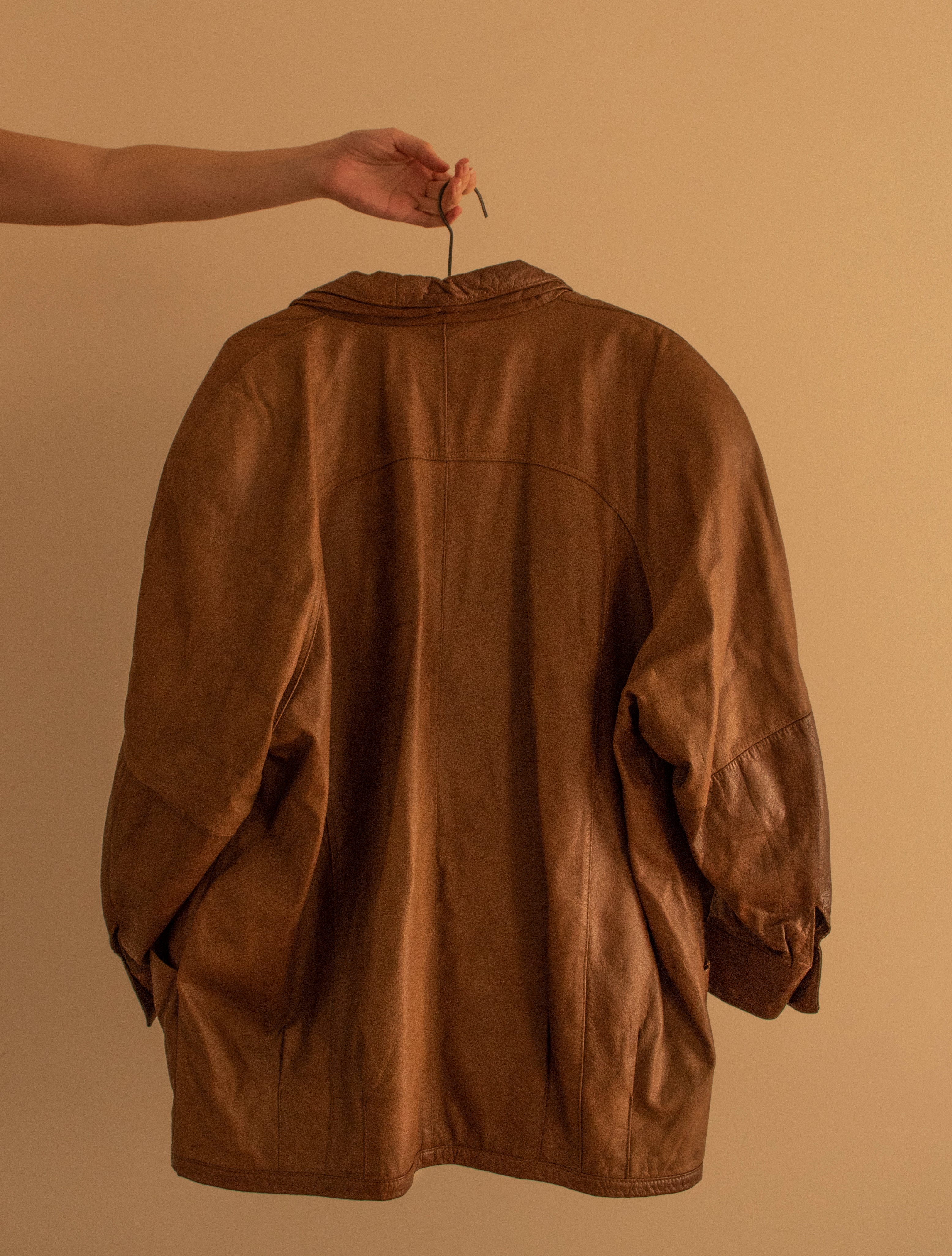 Light Brown Leather Jacket | 1970s