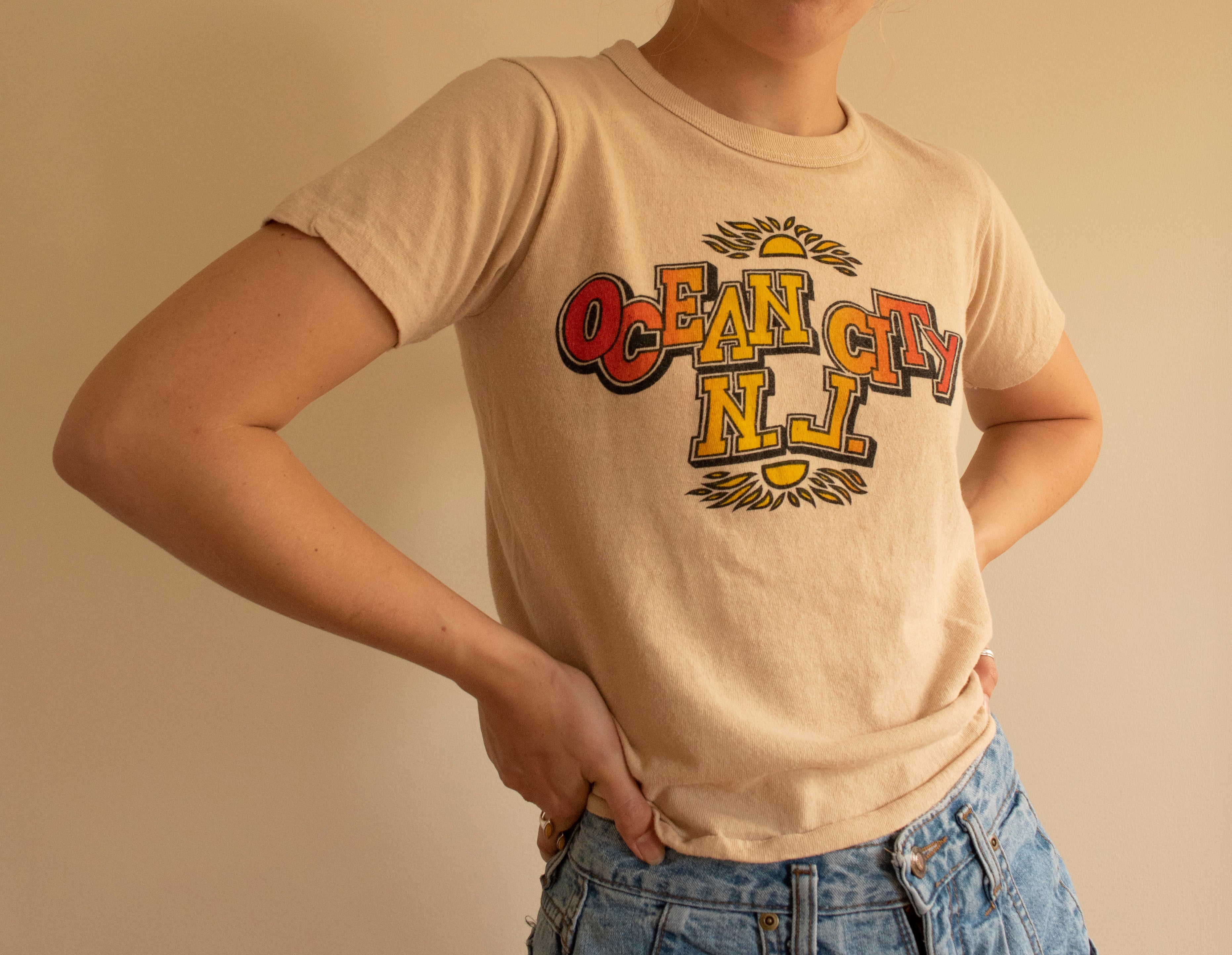 Ocean City NJ Cropped Tee | 1990s