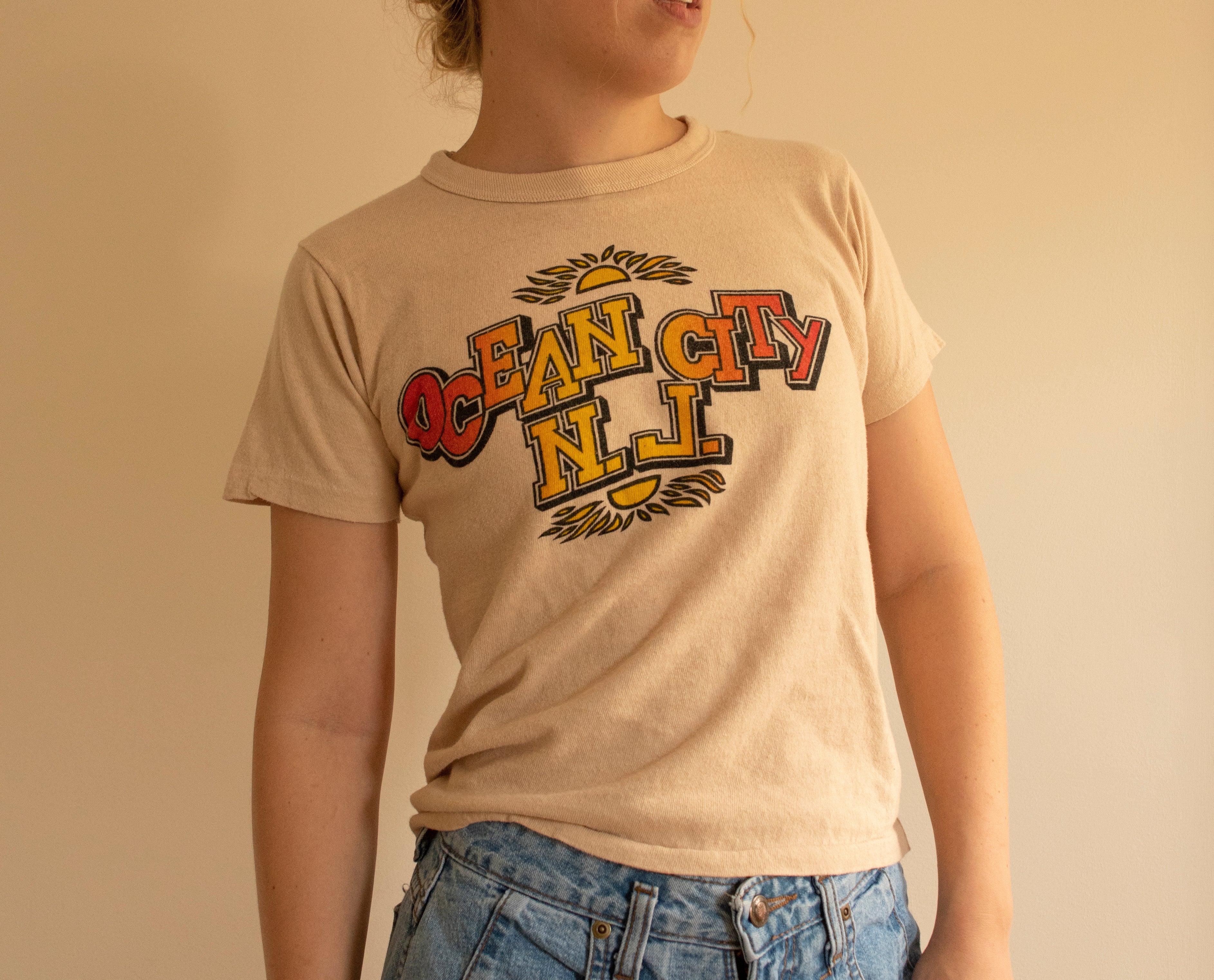 Ocean City NJ Cropped Tee | 1990s